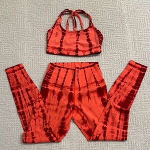 Lululemon Athletica Energy Bra and Wunder Under Tie-Dye Set